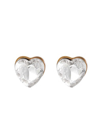 Heart Crystal Necklace & Stud Earring Set