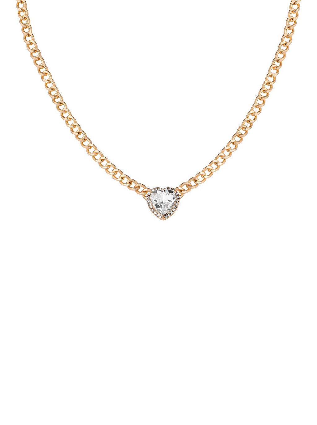 Heart Crystal Necklace & Stud Earring Set