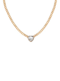 Heart Crystal Necklace & Stud Earring Set