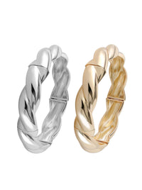 Two-Tone Gold and Silver Bracelet Set