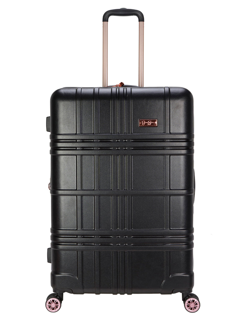 Jewel Plaid Luggage Collection in Black