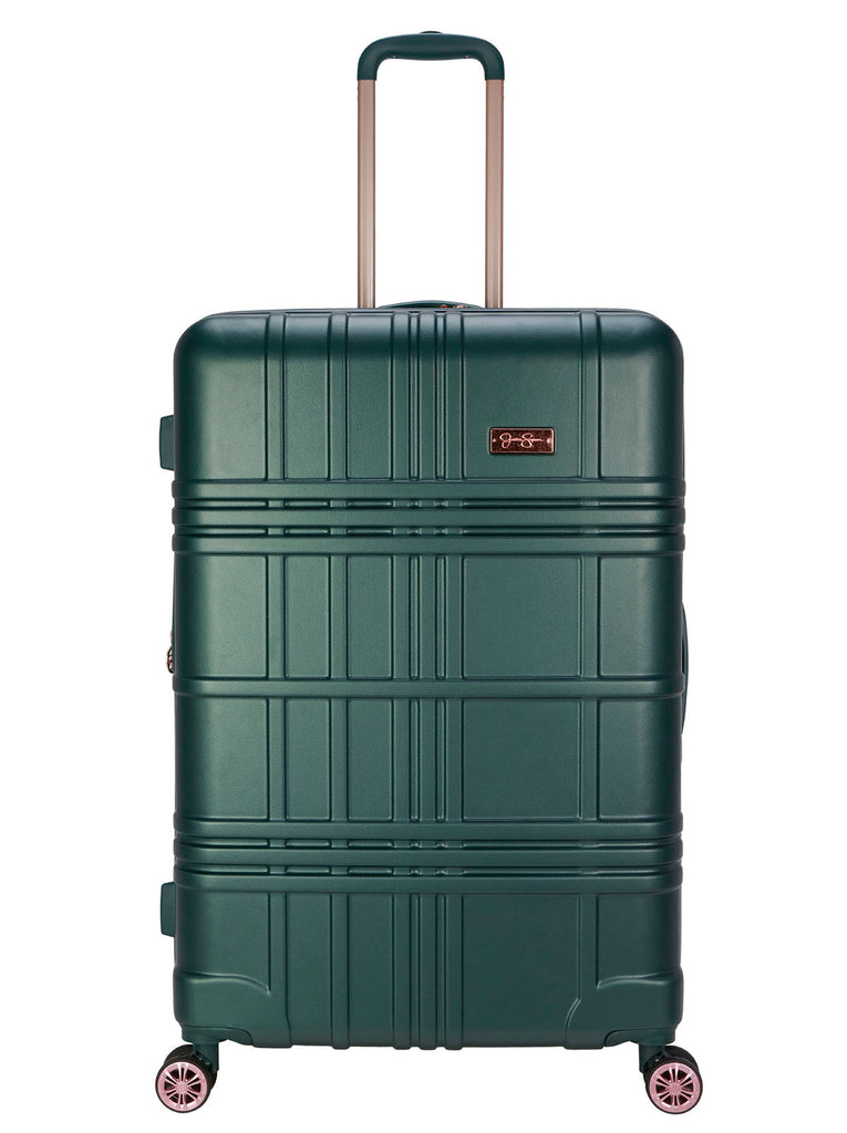 Jewel Plaid Luggage Collection in Jade