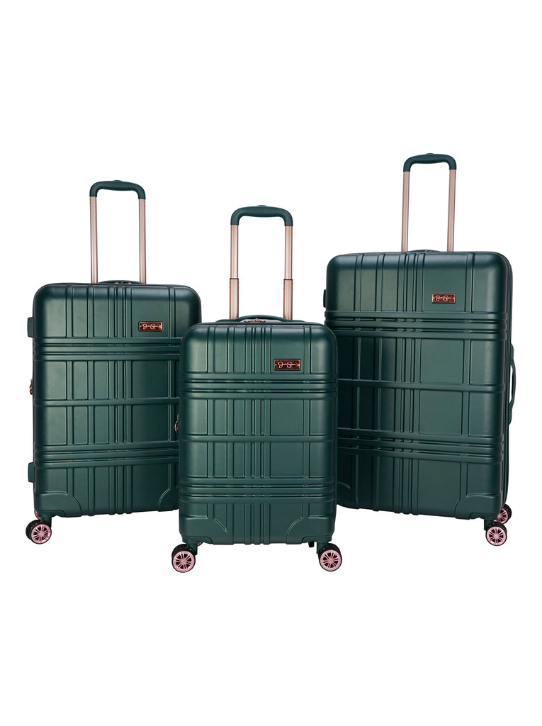 Jewel Plaid Luggage Collection in Jade