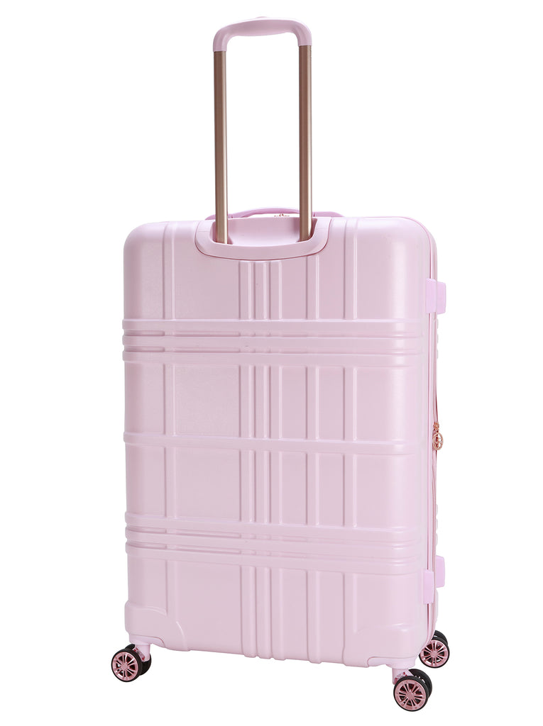 Jewel Plaid Luggage Collection in Pink