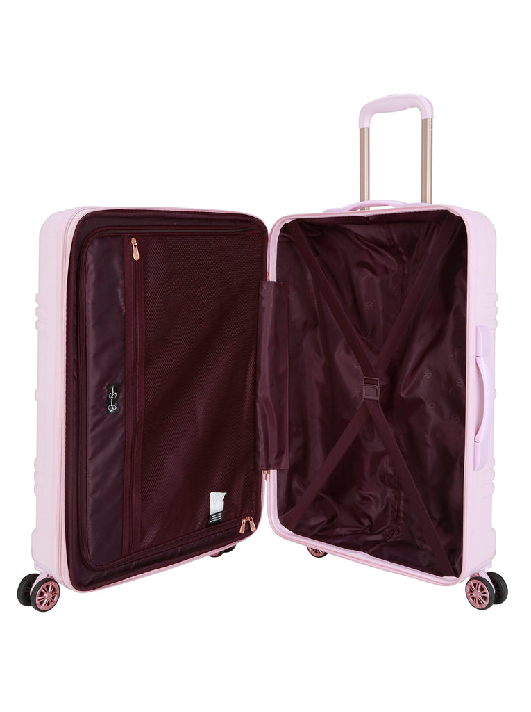 Jewel Plaid Luggage Collection in Pink