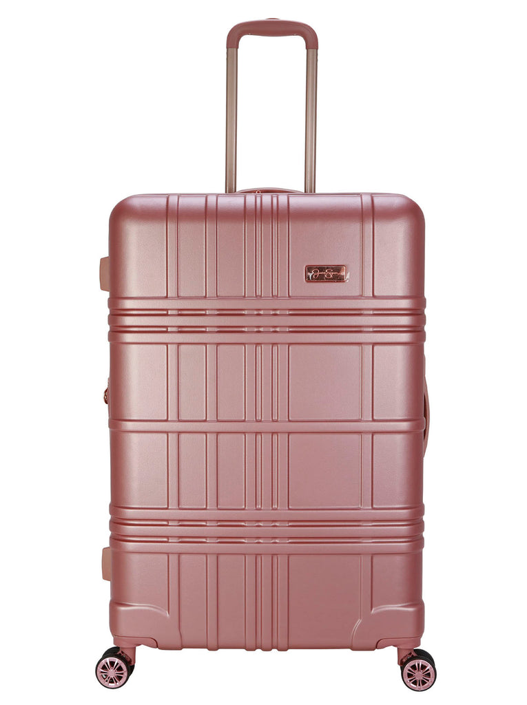 Jewel Plaid Luggage Collection in Rose Gold