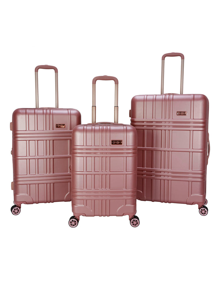 Jewel Plaid Luggage Collection in Rose Gold