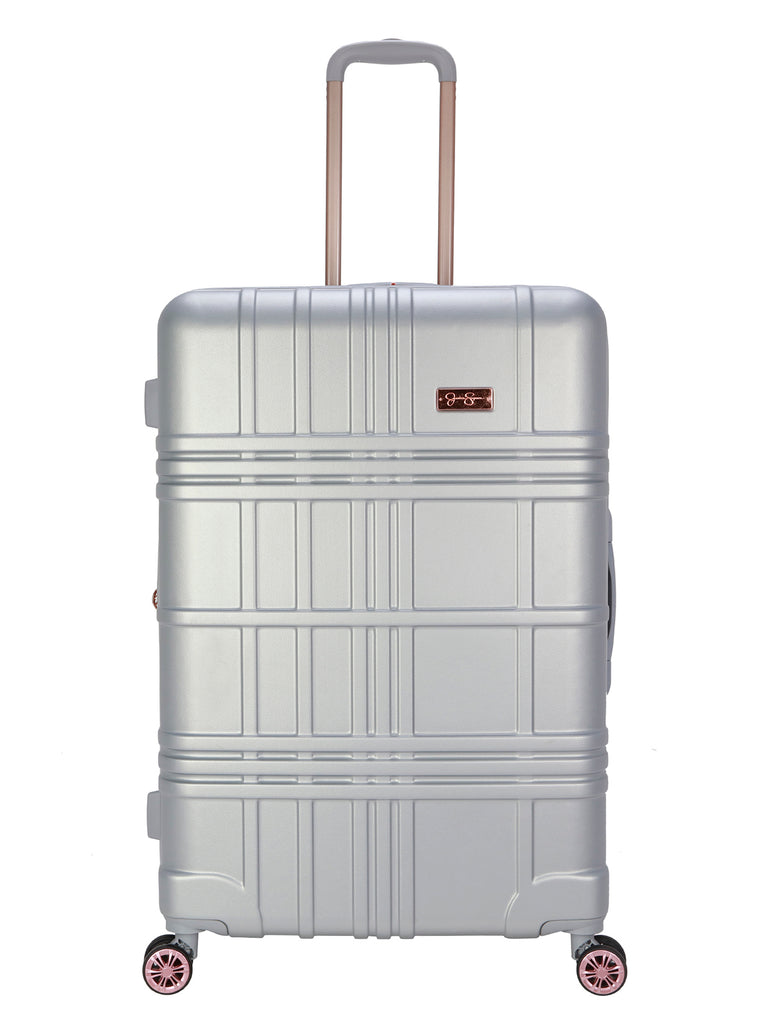 Jewel Plaid Luggage Collection in Silver