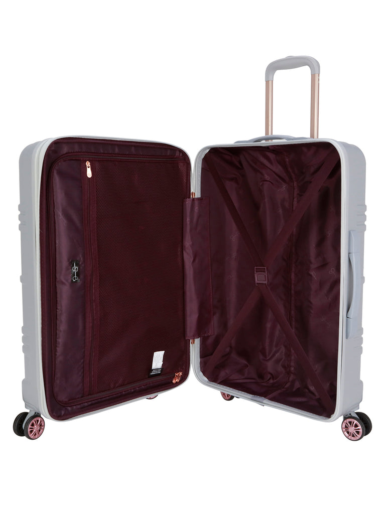 Jewel Plaid Luggage Collection in Silver