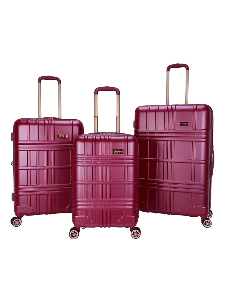 Jewel Plaid Luggage Collection in Violet