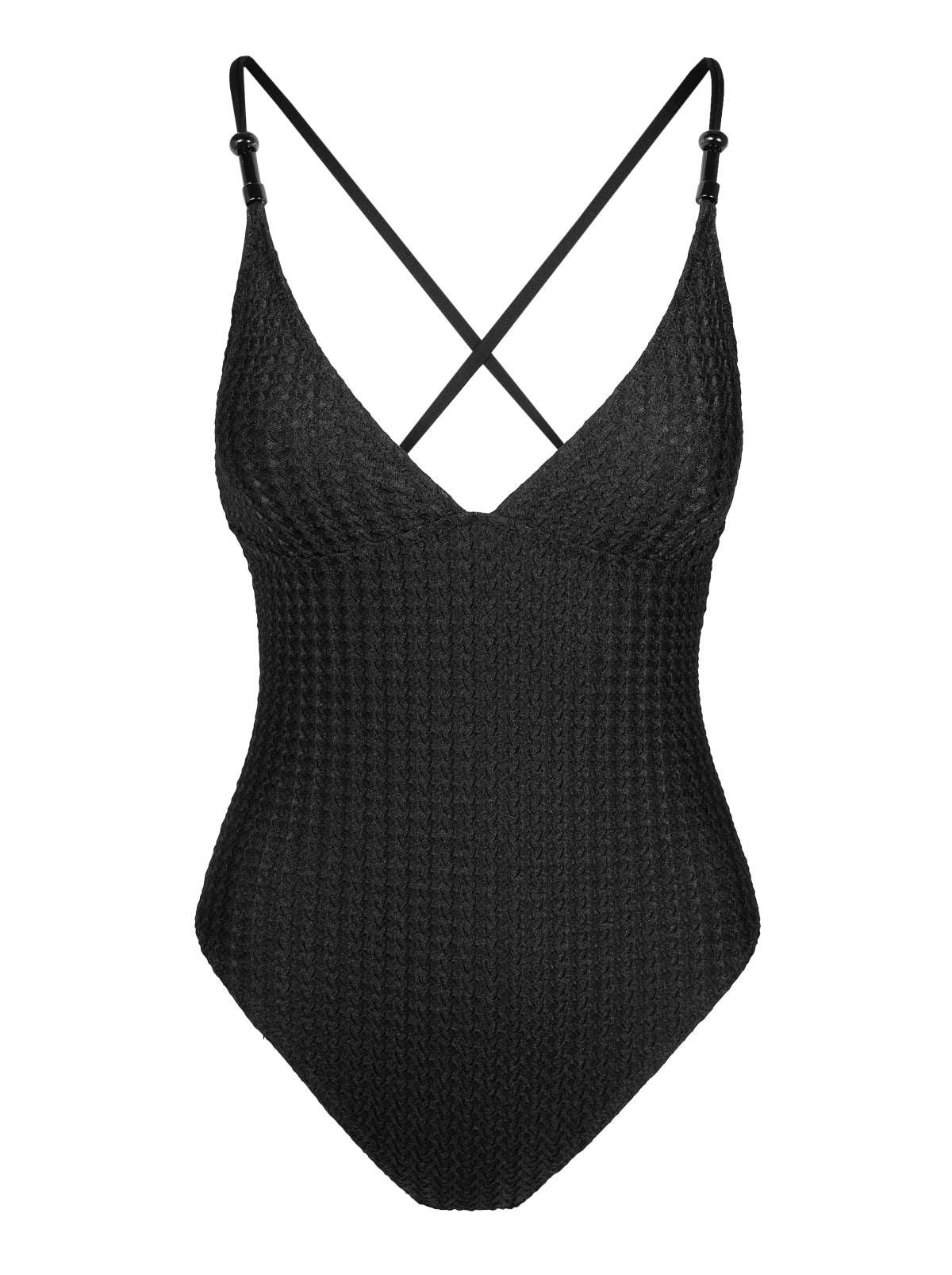Twisted Jacquard Classic One Piece in Black – Jessica Simpson