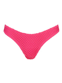 Lurex Crochet High Cut Cheeky Bottom in Berry