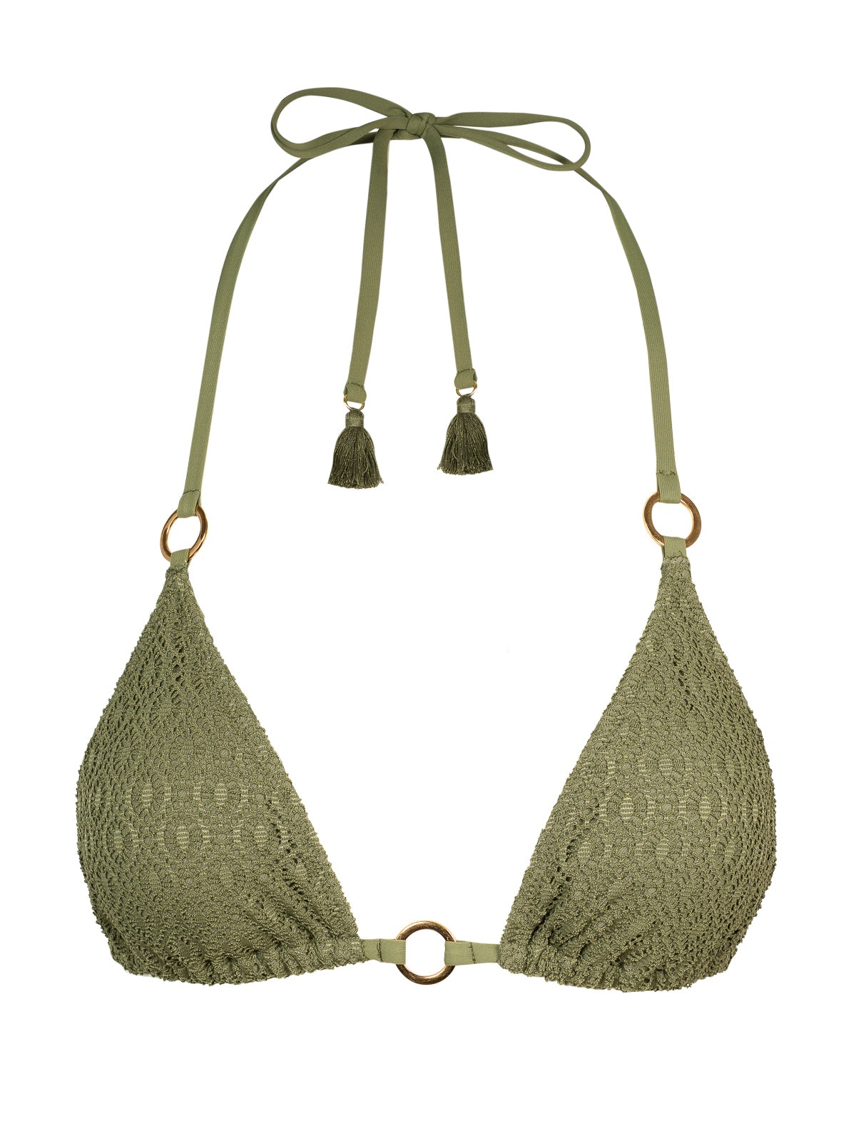 Crochet String Bikini Top in Olive – Jessica Simpson