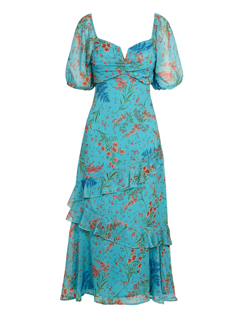 Aberash Dress in Baltic-Field Floral