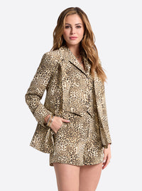 Kailani Blazer in Vanilla Ice Petite Leopard