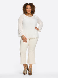 Charmed Ankle Flare in Ecru