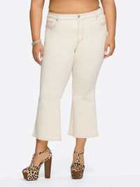 Charmed Ankle Flare in Ecru