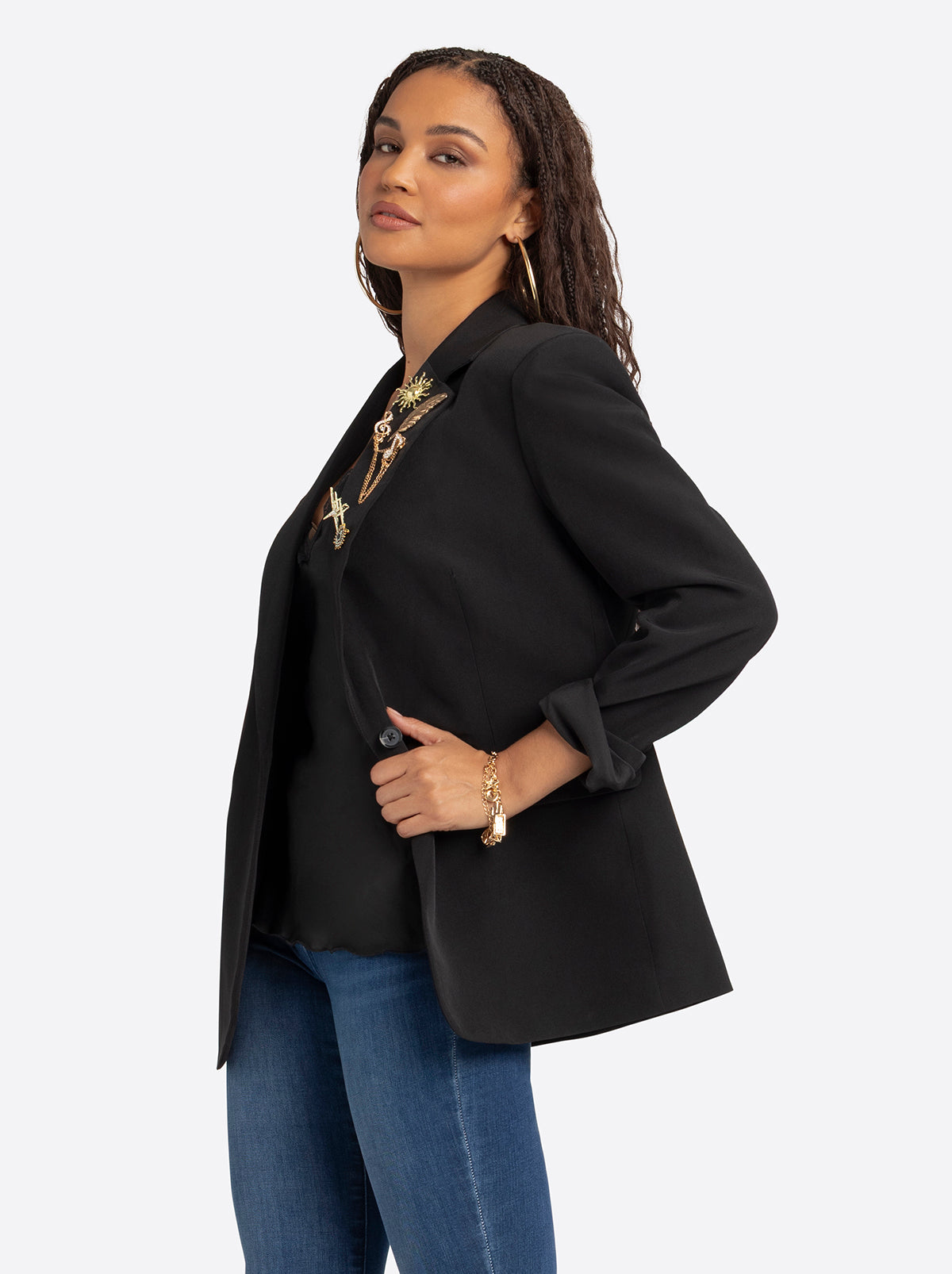 Jessica Simpson 2.0 Lenna Blazer in Black