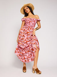 Clarice Maxi Dress in Rosebloom Wild Jacobeans