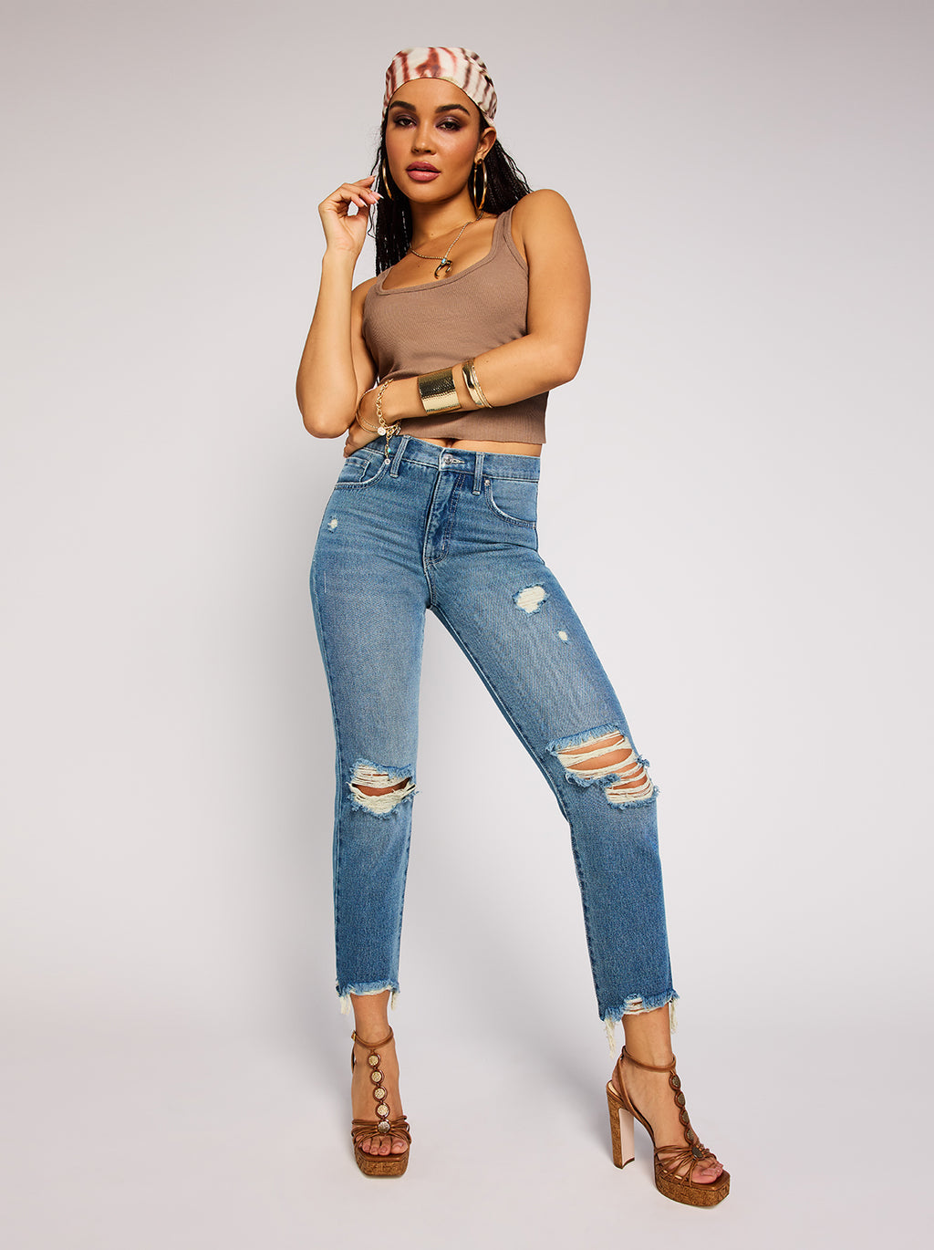 Harmony Straight High Rise Jeans in Incline