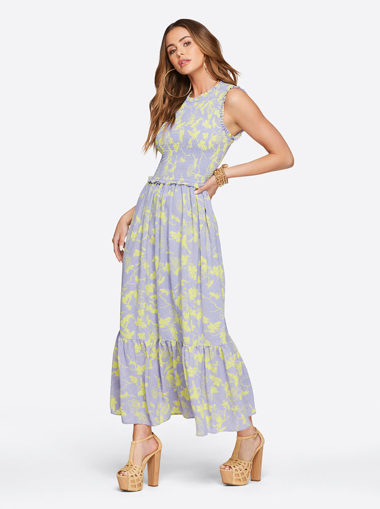 Mira Tiered Ruffle Maxi Dress in Hidden Lotus