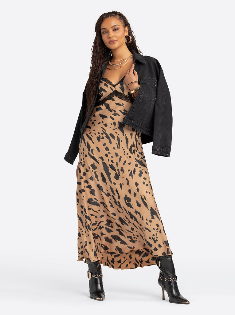 Jessica Simpson 2.0 Bias Dress in Animal Print
