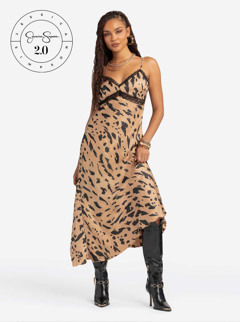 Jessica Simpson 2.0 Bias Dress in Animal Print