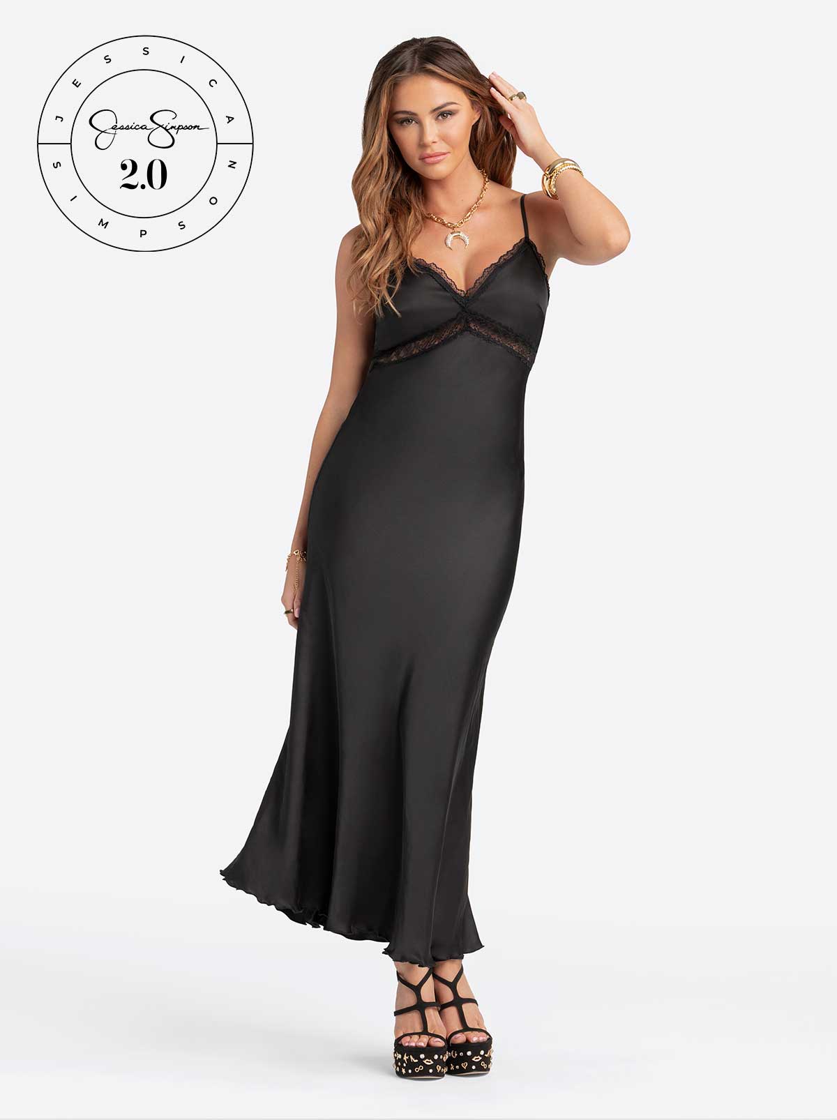 Jessica Simpson 2.0 Bias Dress in Black - S Jessica Simpson 2.0 Bias Dress in Black - S