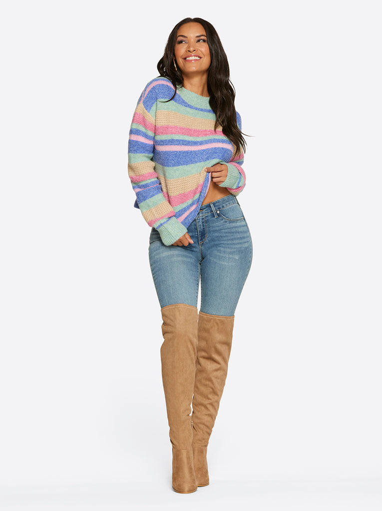 Portia Sweater in Desert Rose Stripe