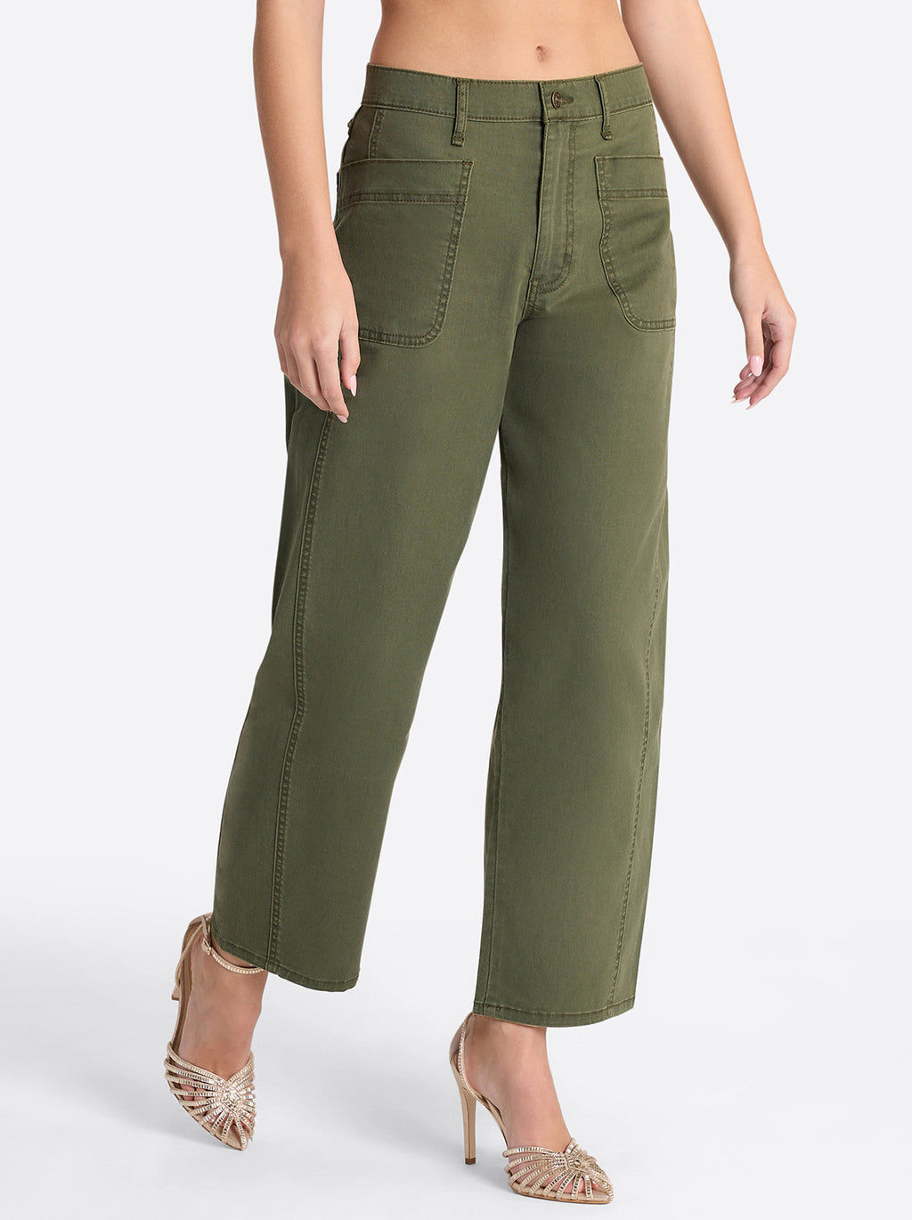 Relaxed Barrel Jeans in Forest Night