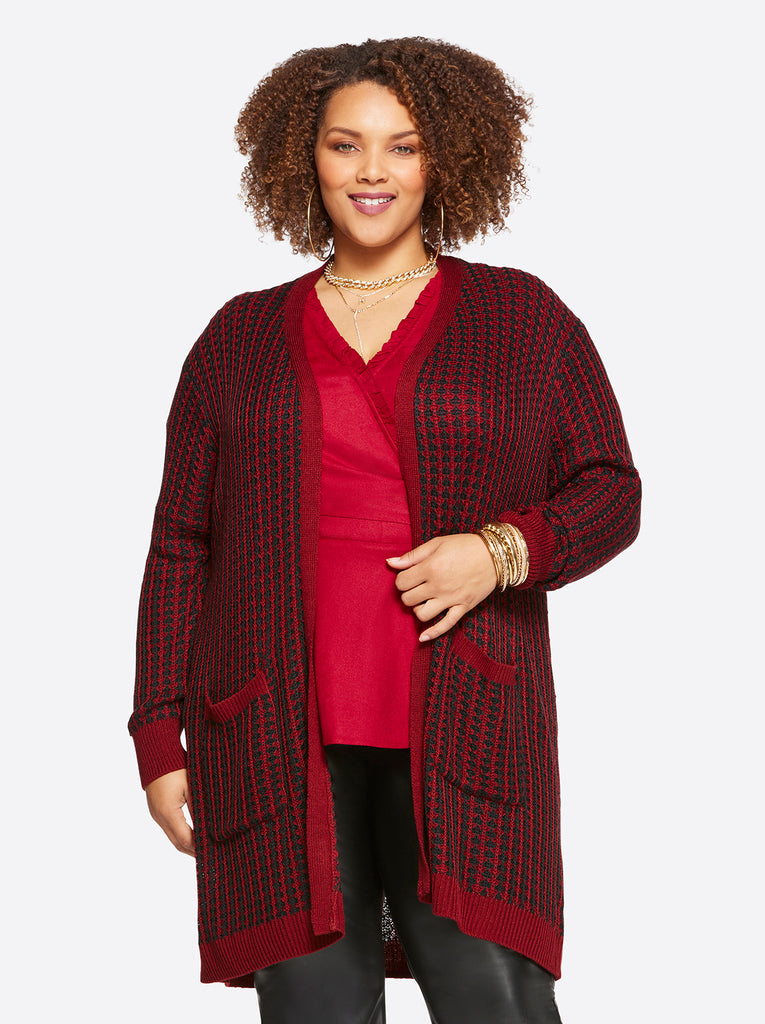 Sterling Cardigan in Syrah and Black