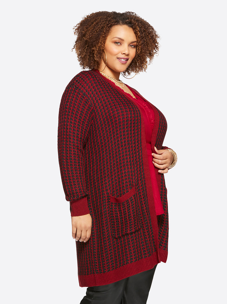 Sterling Cardigan in Syrah and Black