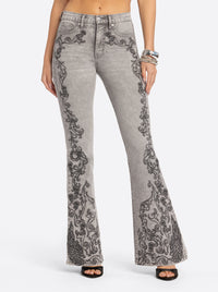 Jessica Simpson 2.0 Stevie Flare Jeans in Grey