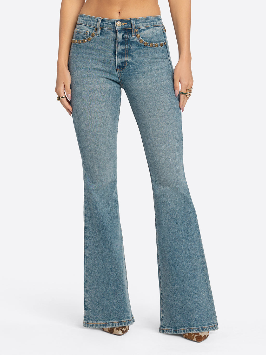 Jessica Simpson 2.0 Stevie Flare Jeans in Poppy