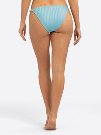 Strappy Bikini Bottom in Blue Retro