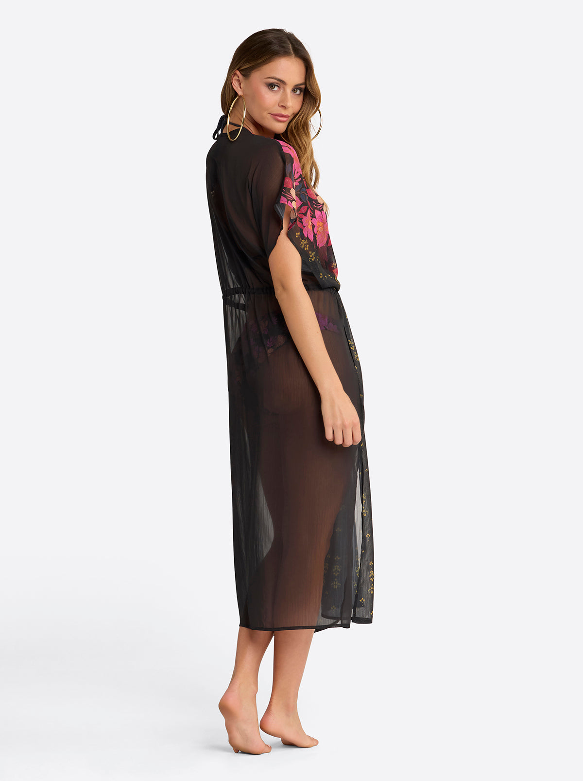 Long Dress Cover Up in Swipe Right - S Long Dress Cover Up in Swipe Right - S