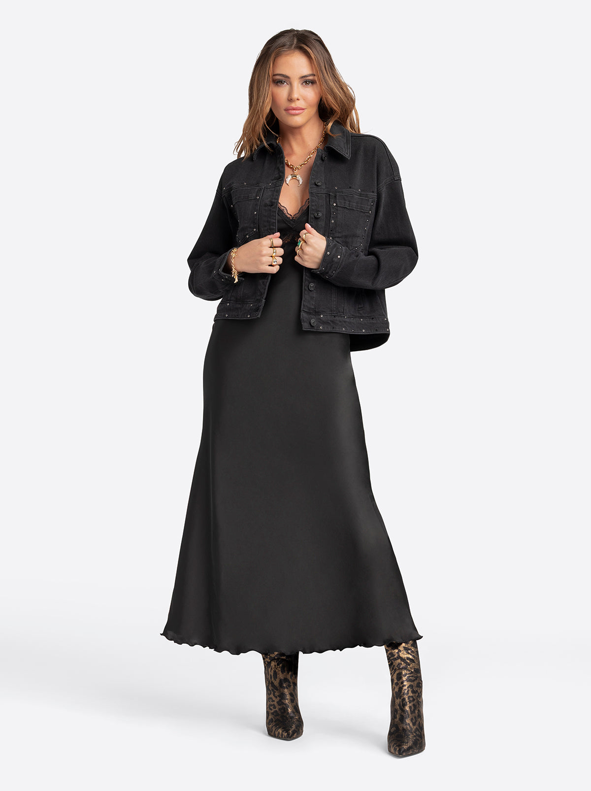 Jessica Simpson 2.0 Trucker Jacket in Luminous