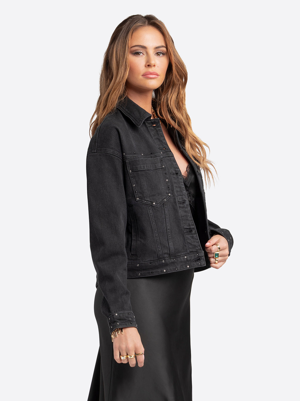 Jessica Simpson 2.0 Trucker Jacket in Luminous