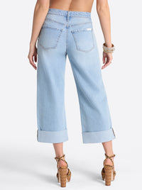 Valentine Wide Leg Boyfriend Jeans in Dearest