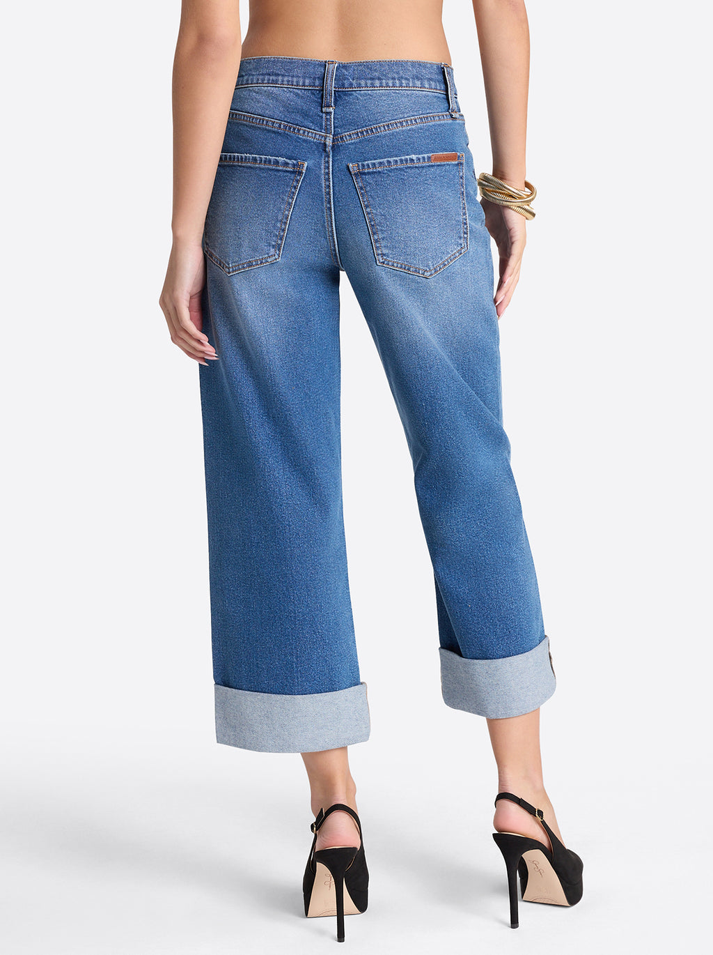 Valentine Wide Leg Boyfriend Jeans in High Road