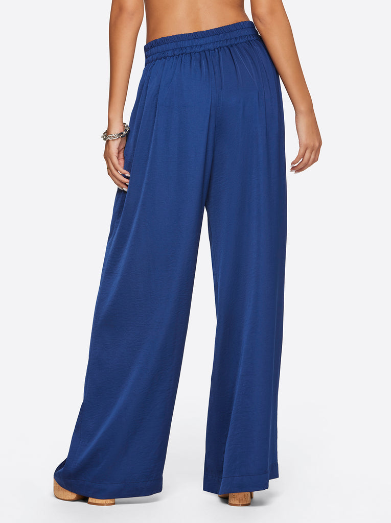 Winnie Wide Leg Pants in Medieval Blue