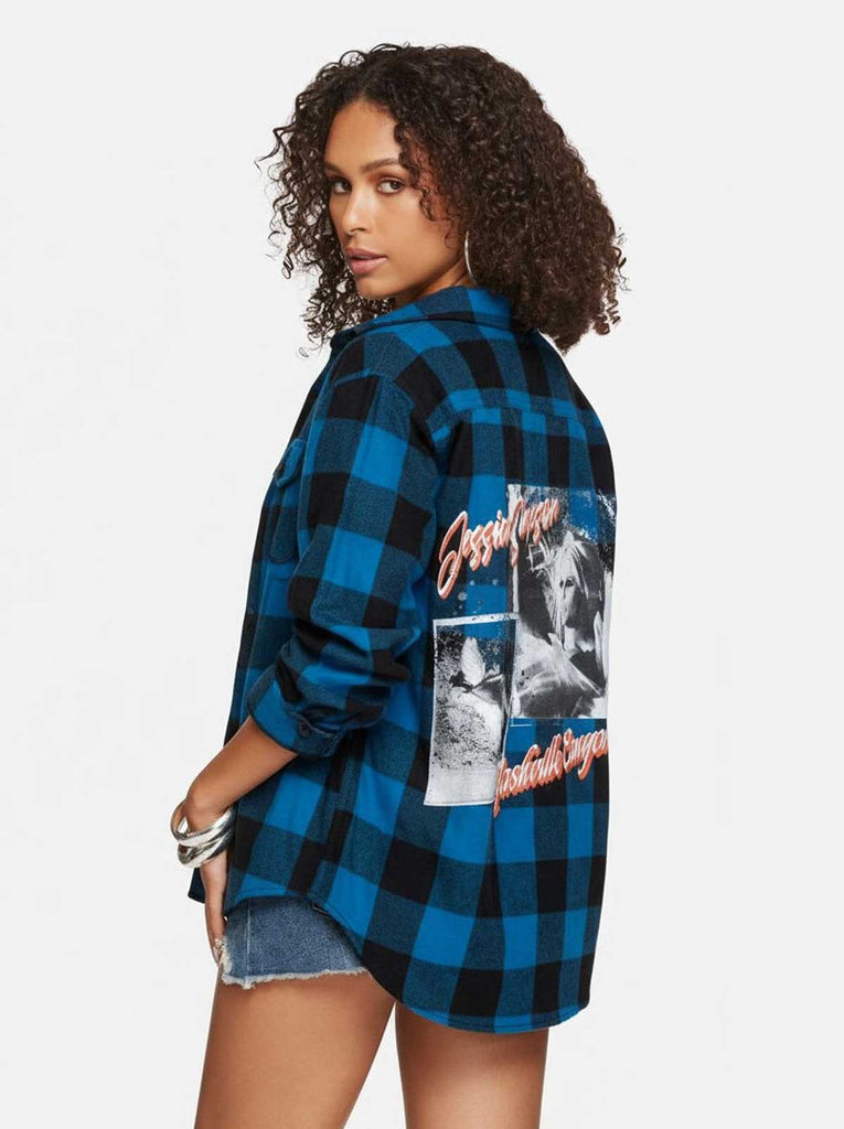 Exclusive Nashville Canyon Flannel Shirt in Blue