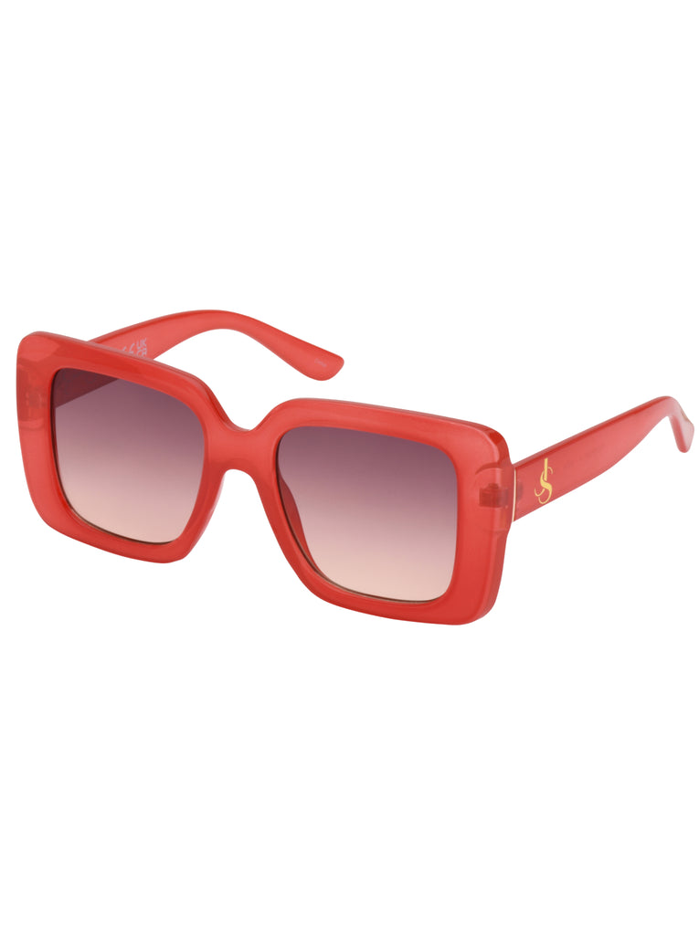 Fashionable Square Sunglasses in Milky Coral