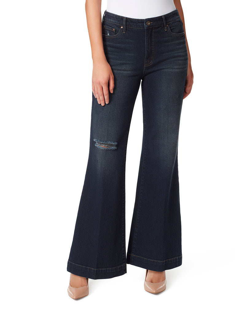 True Love Wide Leg Trouser Jeans in Exhale The Past