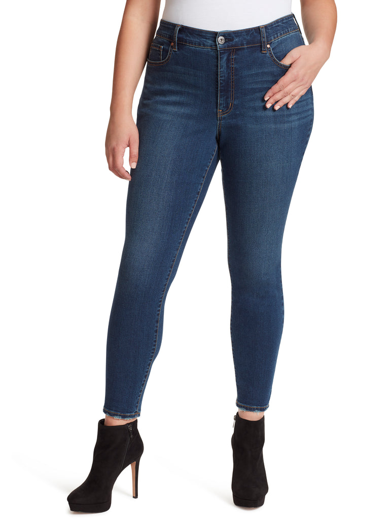 Adored High Rise Ankle Skinny Jeans in Mia