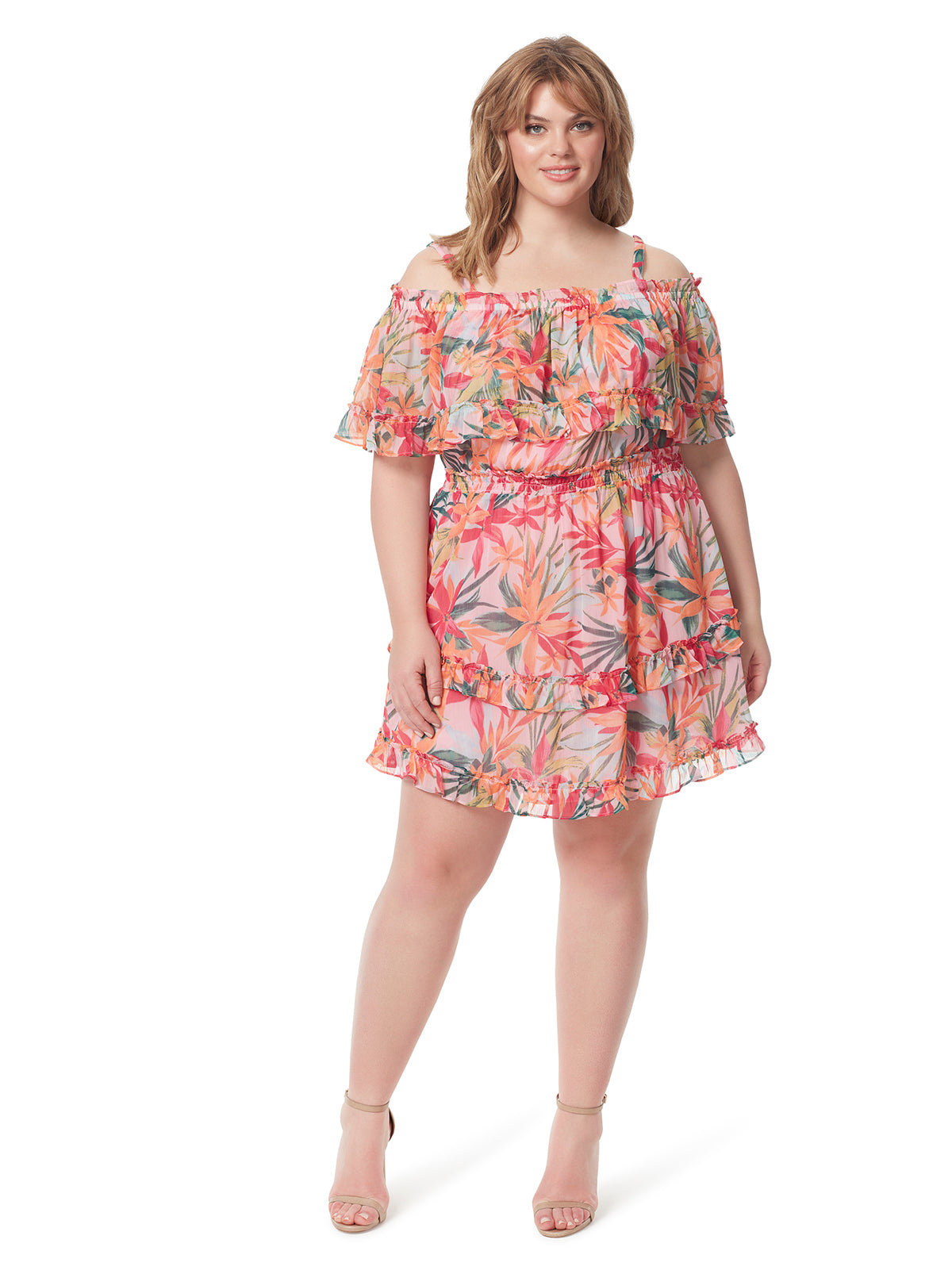 Amaya Ruffle Dress in Floral Canopy – Jessica Simpson