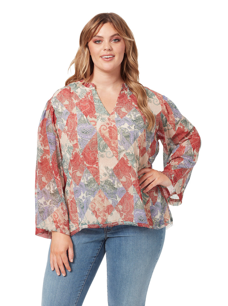 Jenna Top in Paisley Patch