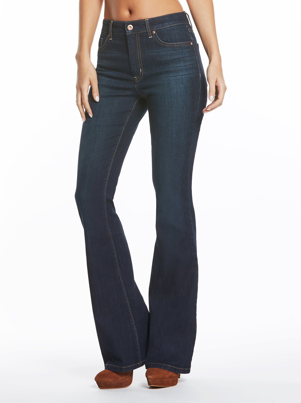 Adored High Rise Flare in Flawless