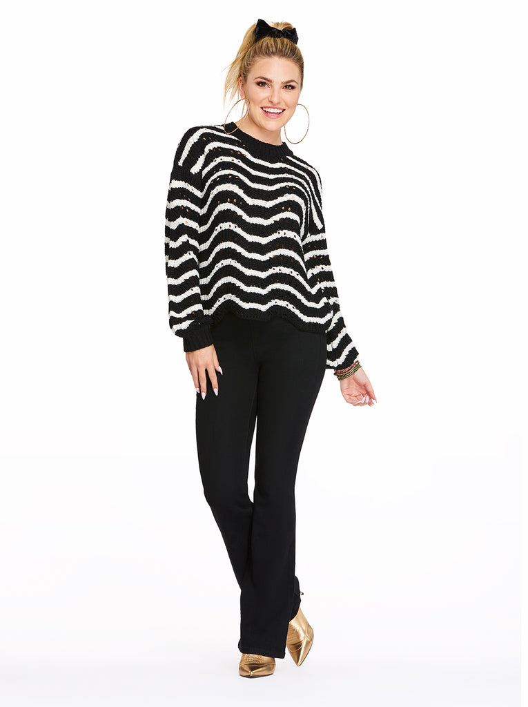Fayette Sweater in Black Stripe