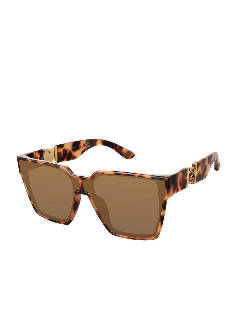 Oversized Square Cat Eye Sunglasses in Tortoise